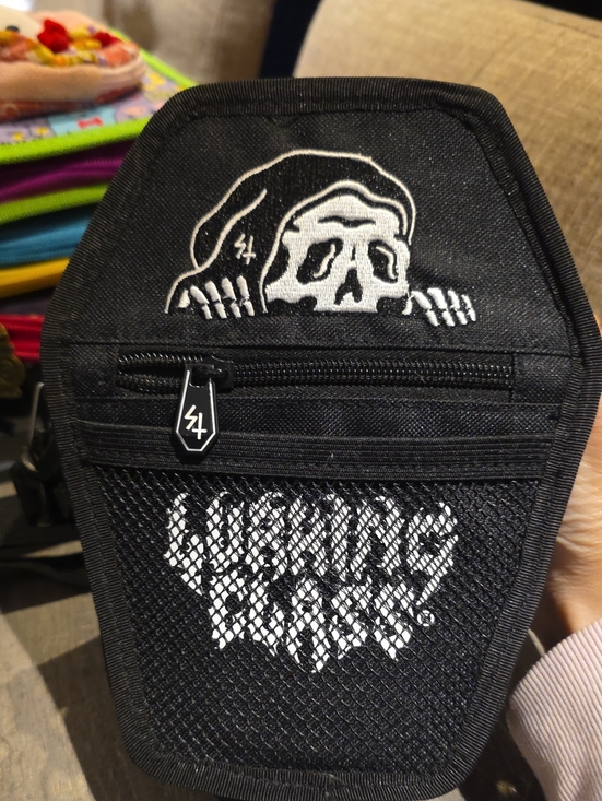 Handbags - Black Skull Crossbody Pouch - Brand